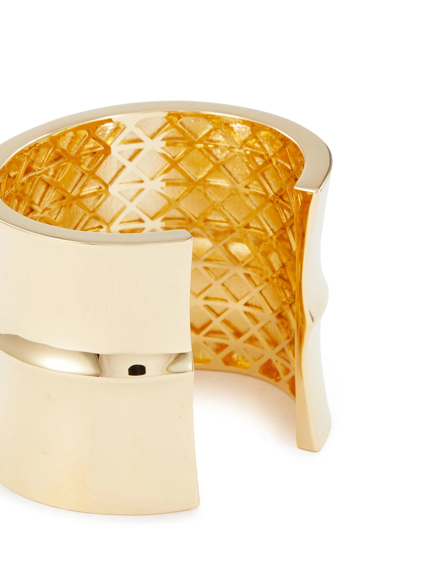 -----------EDDIE BORGO  ---- ------------ ----Bambù 12k Gold Plated Brass Bangle Bracelet --