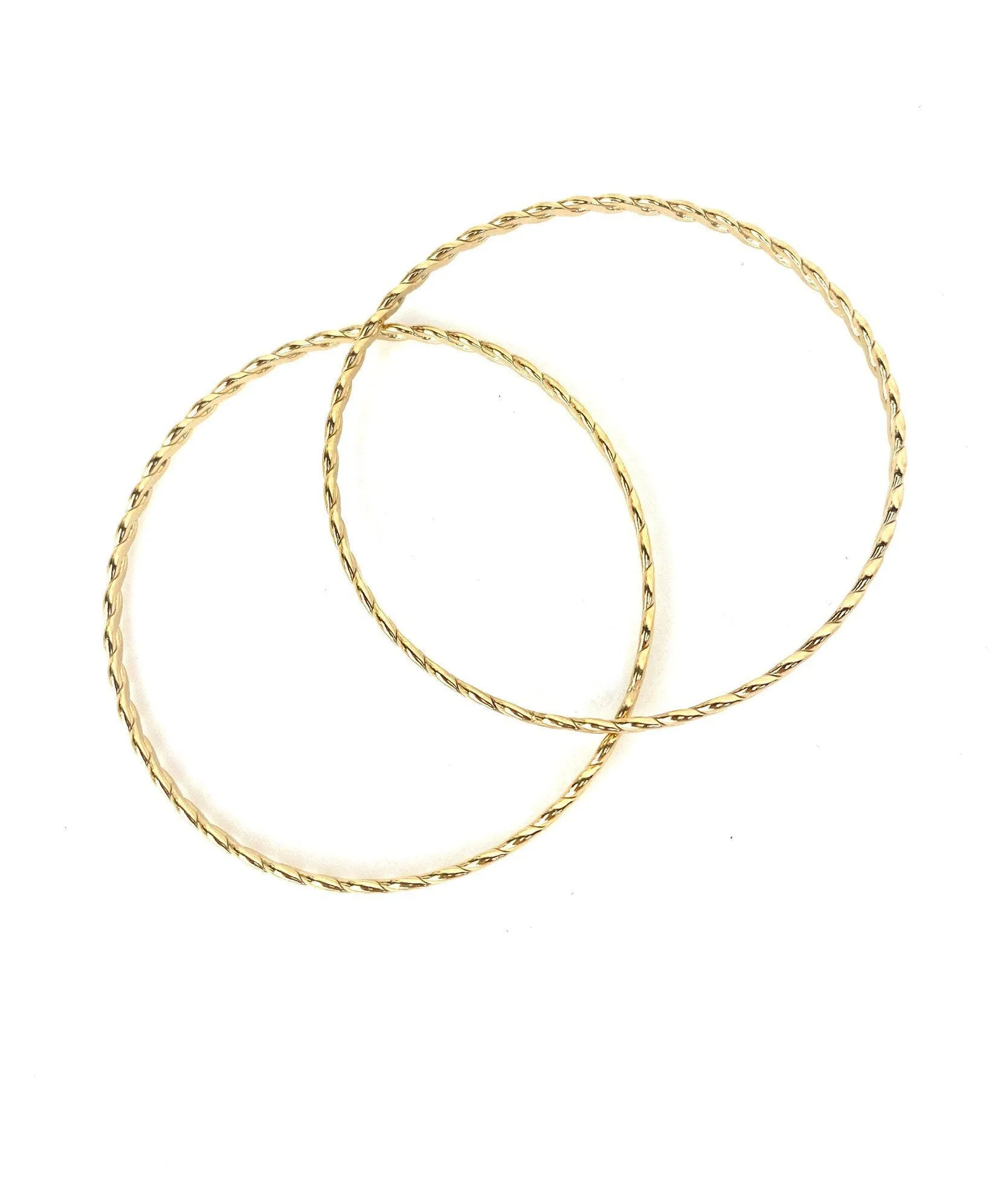 14KGF 7.5 3 5mm Woven Wire Bangle, Sku#402193875LR