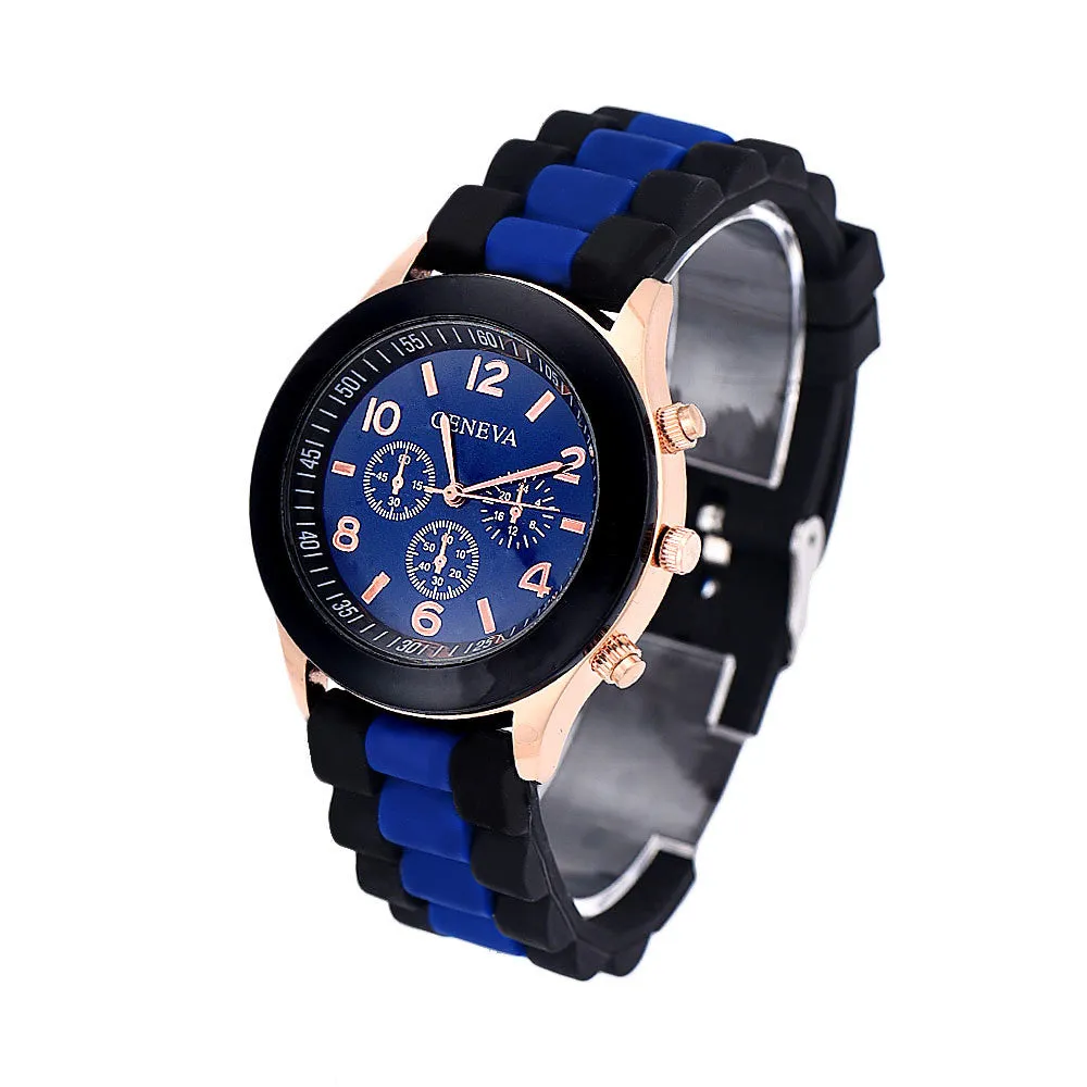 9 Colorful Watch Geneva Women Men Watches Silicone Jelly Gel Quartz Analog Clock Sports Relogio Relojes