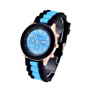 9 Colorful Watch Geneva Women Men Watches Silicone Jelly Gel Quartz Analog Clock Sports Relogio Relojes