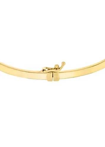 9ct Gold Oval Tube Bangle by Tuscany Gold | Look Again