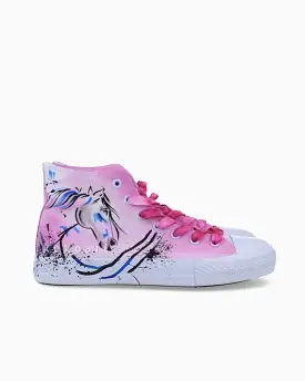 Abstract Horses Hand Painted Shoes