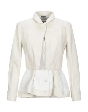 Alexander Mcqueen Women Denim outerwear Ivory 12 UK