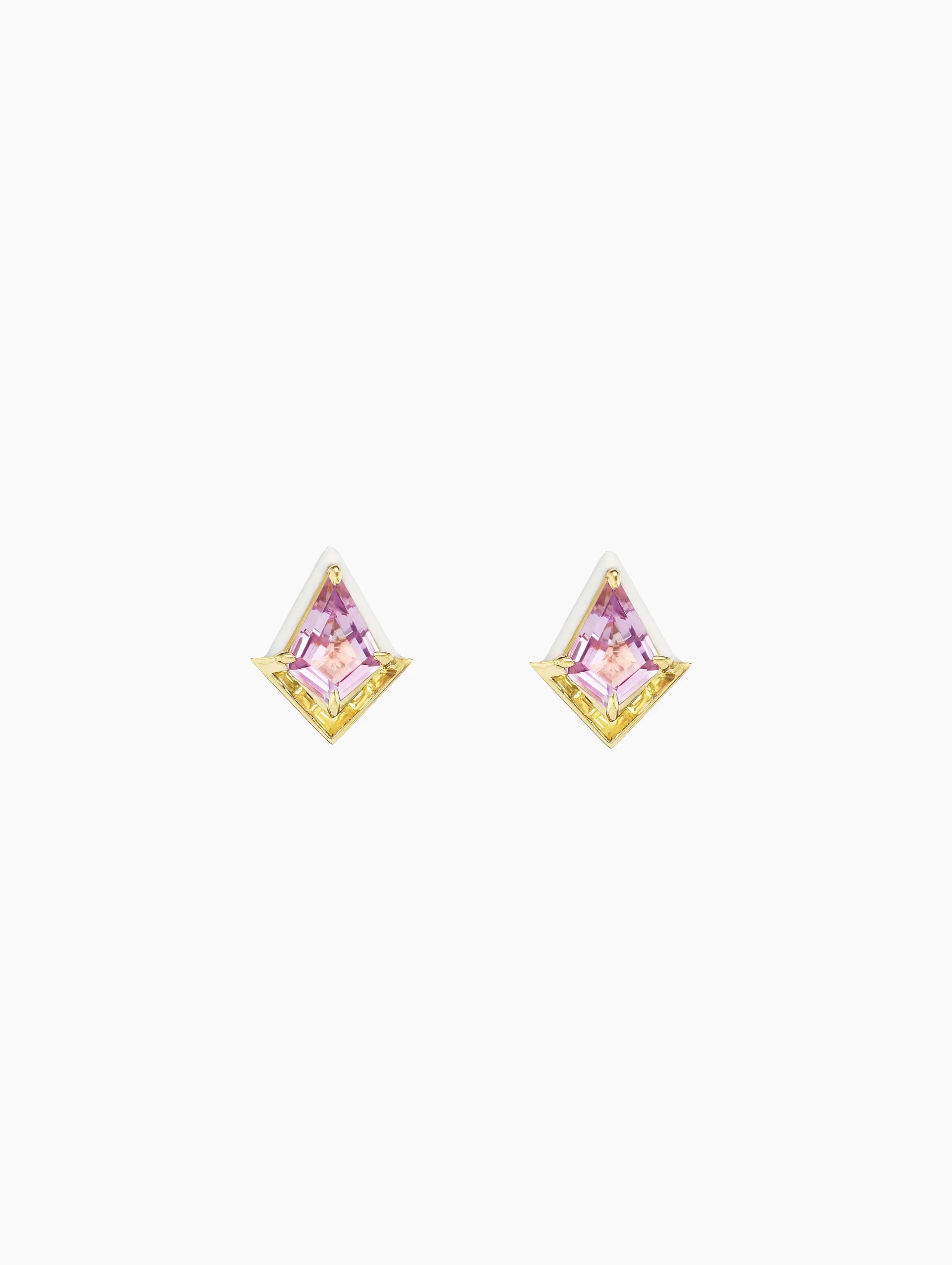 Amethyst and Yellow Quartz Twinkle Studs