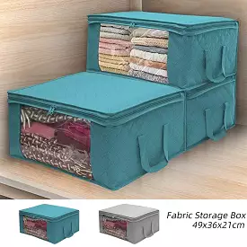 Ashore Shop clothing Zipper Fabric Moisture-Proof Storage Box