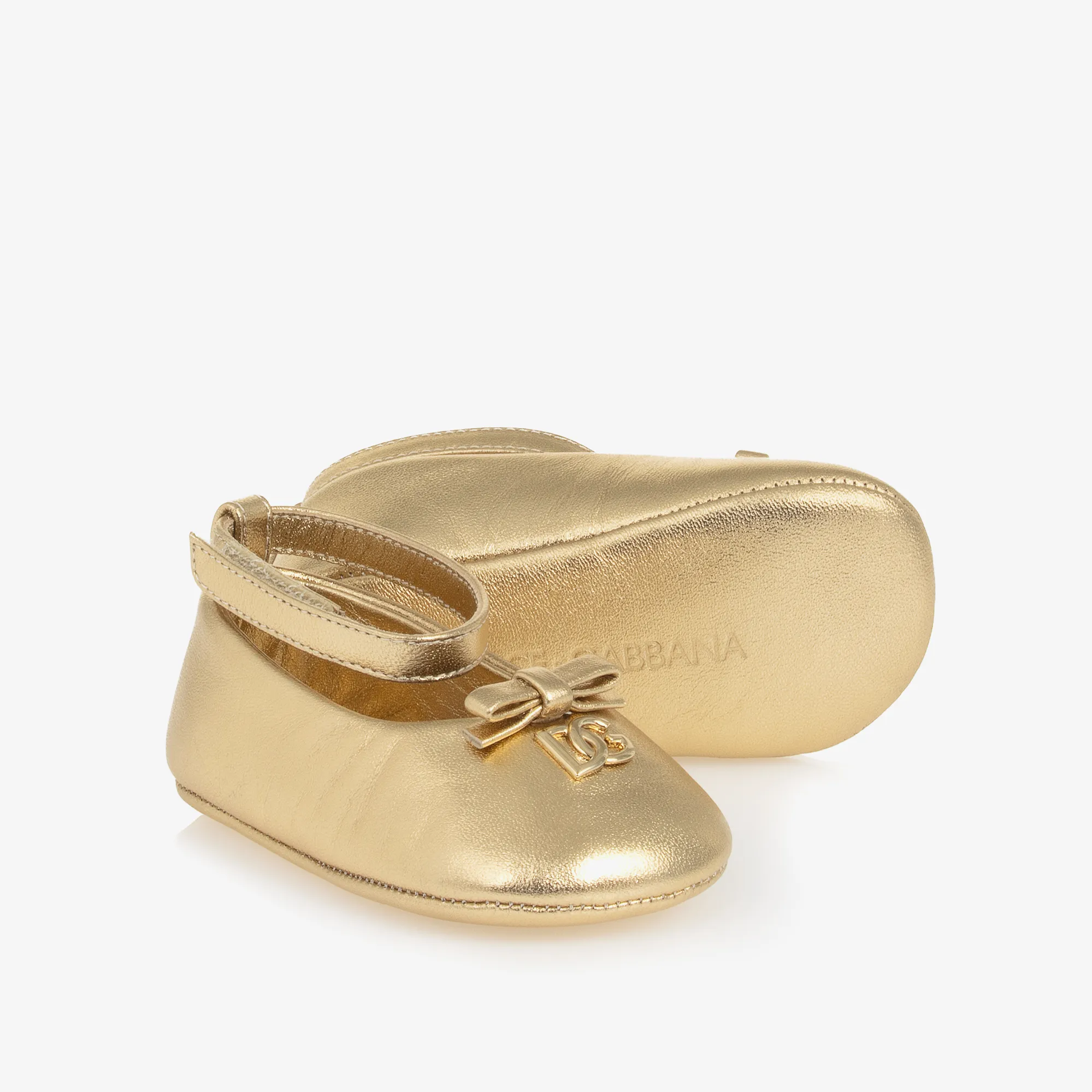 Baby Girls Gold Pre-Walker Shoes