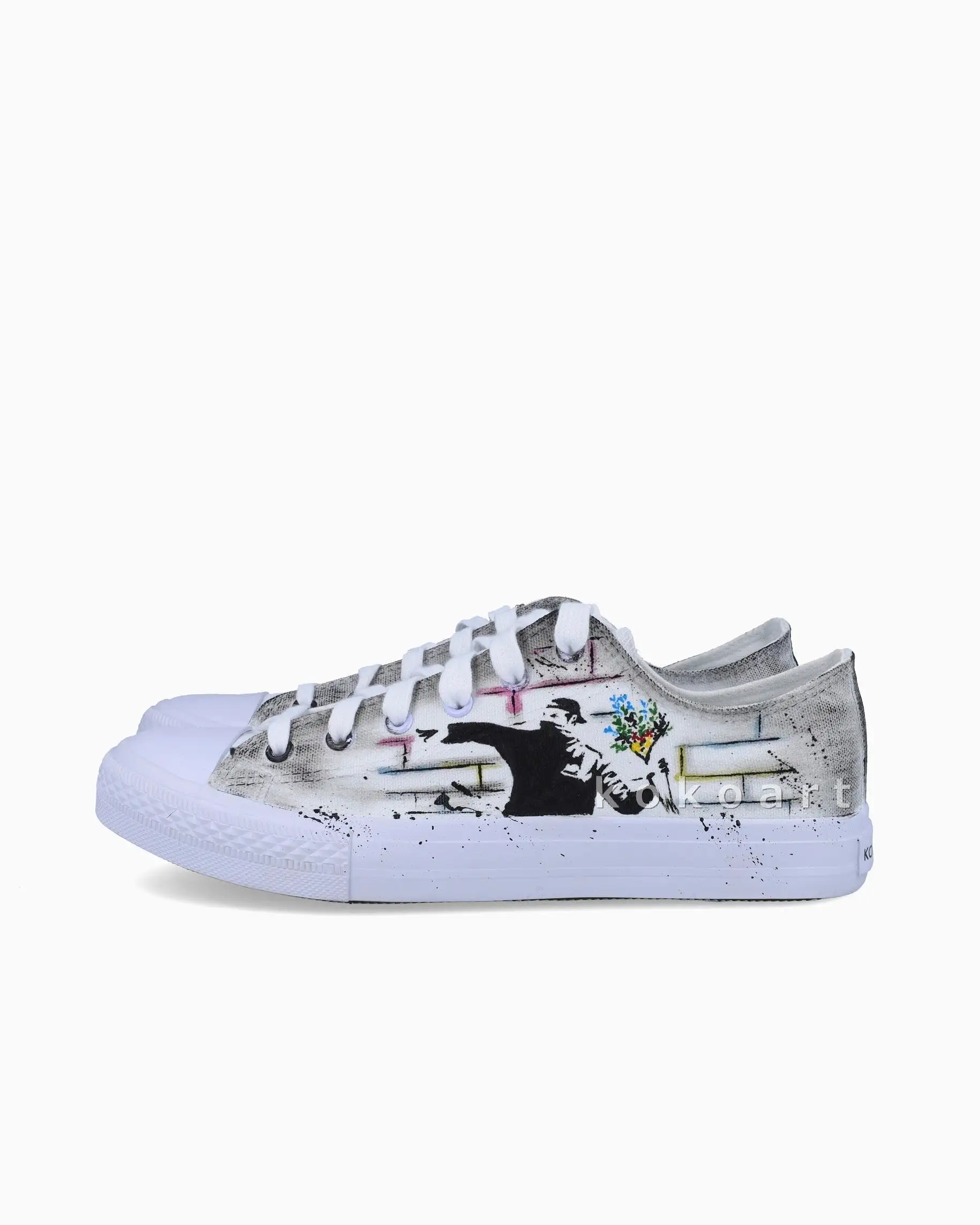 Banksy Hand Painted Shoes