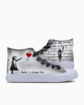 Banksy Hand Painted Shoes