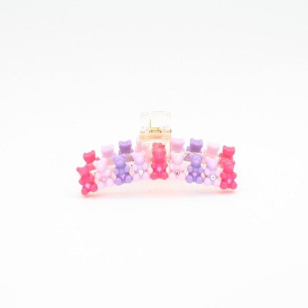 Bari Lynn Crystalized Gummy Bear Claw Clip - Pink / Purple