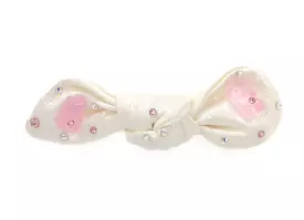 Bari Lynn Crystallized Galaxy Gummy Knot Clip - White