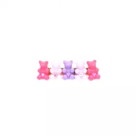 Bari Lynn Gummy Bear Hair Clip - Pink / Purple