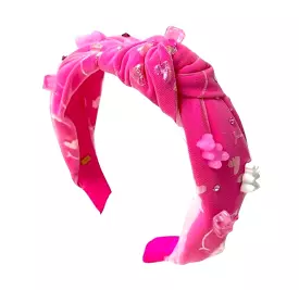 Bari Lynn Gummy Bear Shimmer Smile Knot Headband - Hot Pink