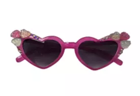 Bari Lynn Heart Shape Sunglasses - Fuchsia