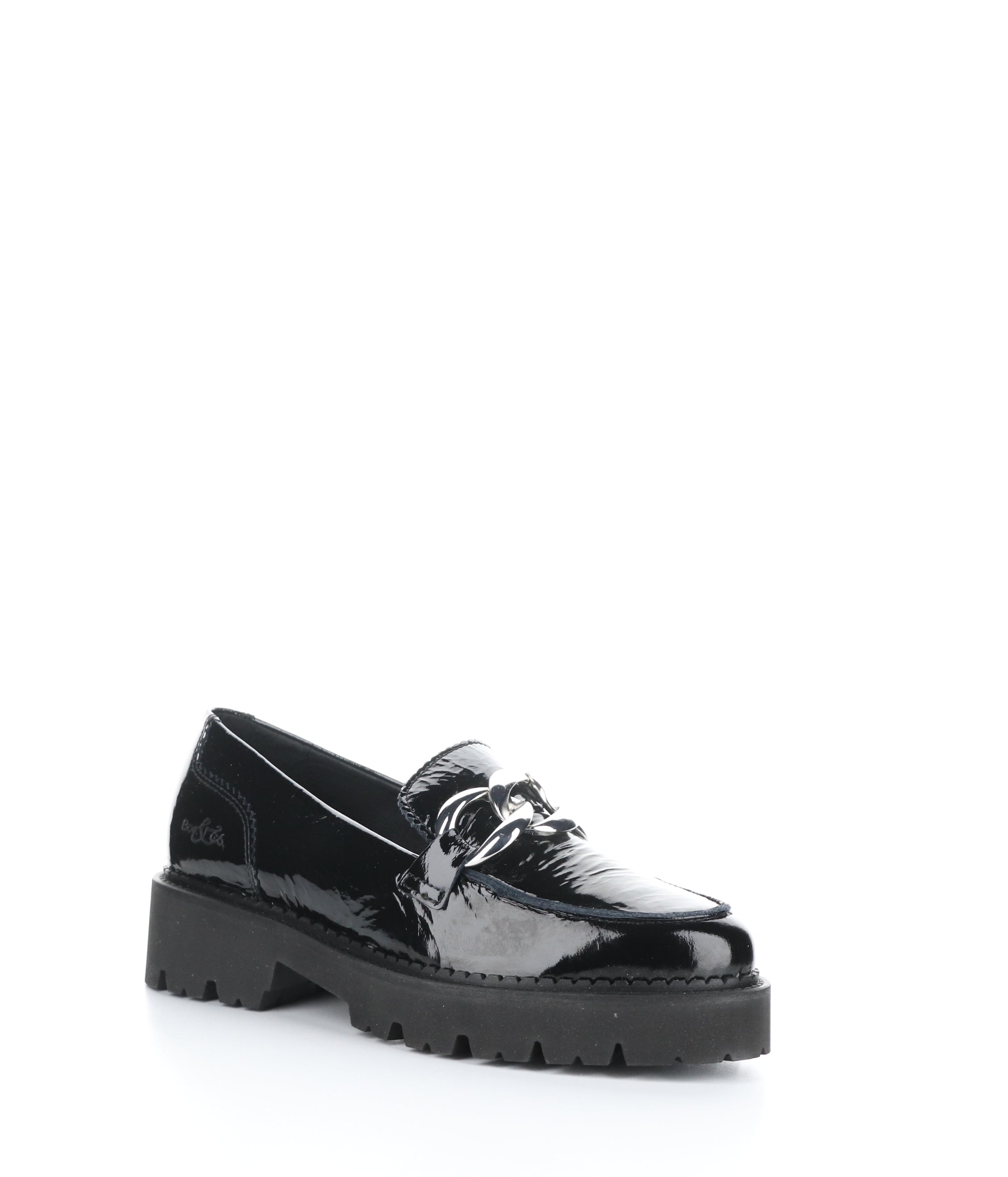 BASSE 002 Patent Black Slip-on Shoes