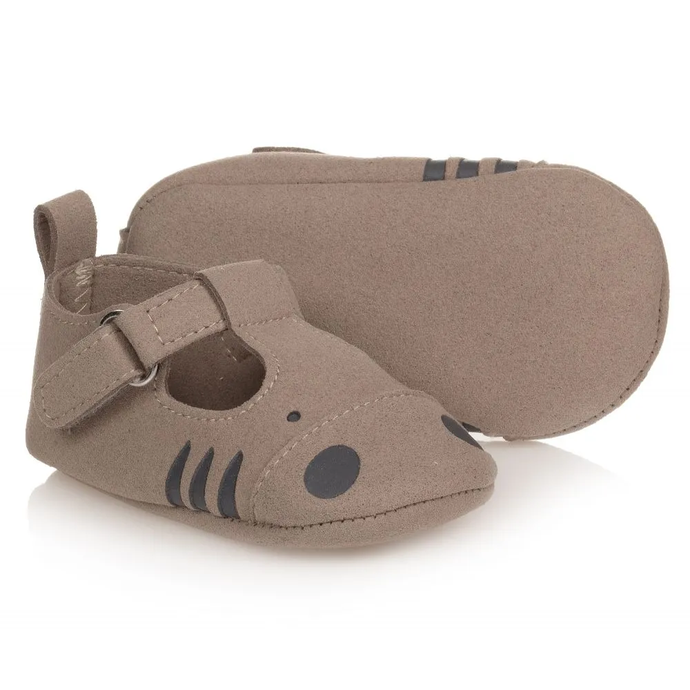 Beige Lion Baby Shoes