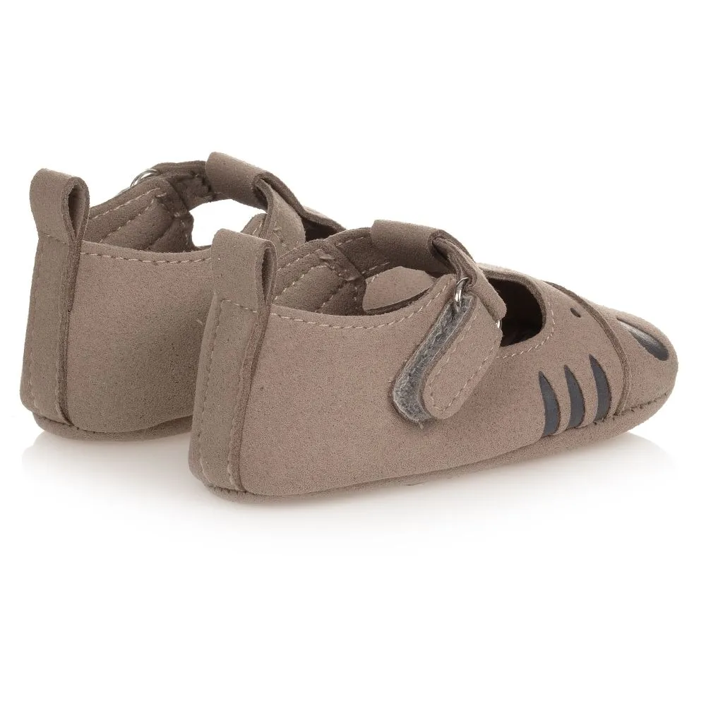 Beige Lion Baby Shoes