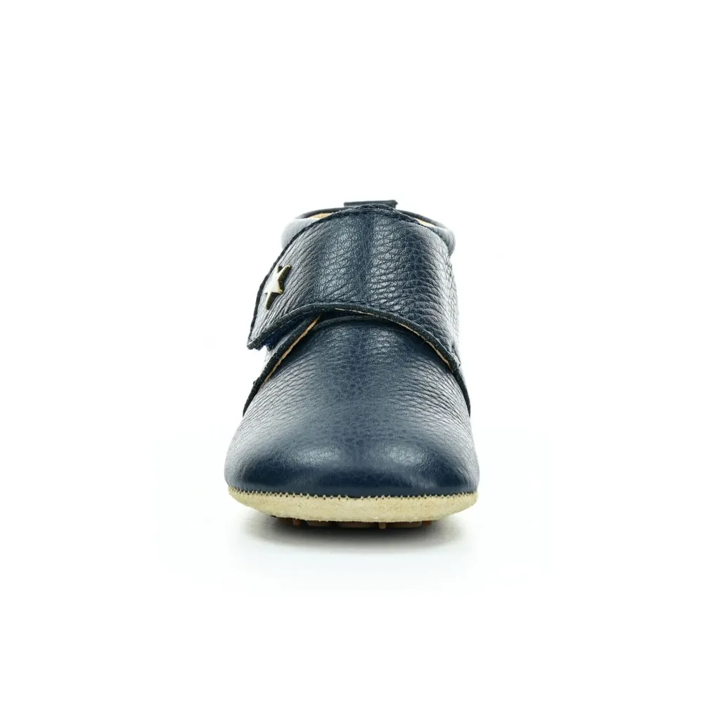 Bisgaard Baby Star Navy barefoot shoes