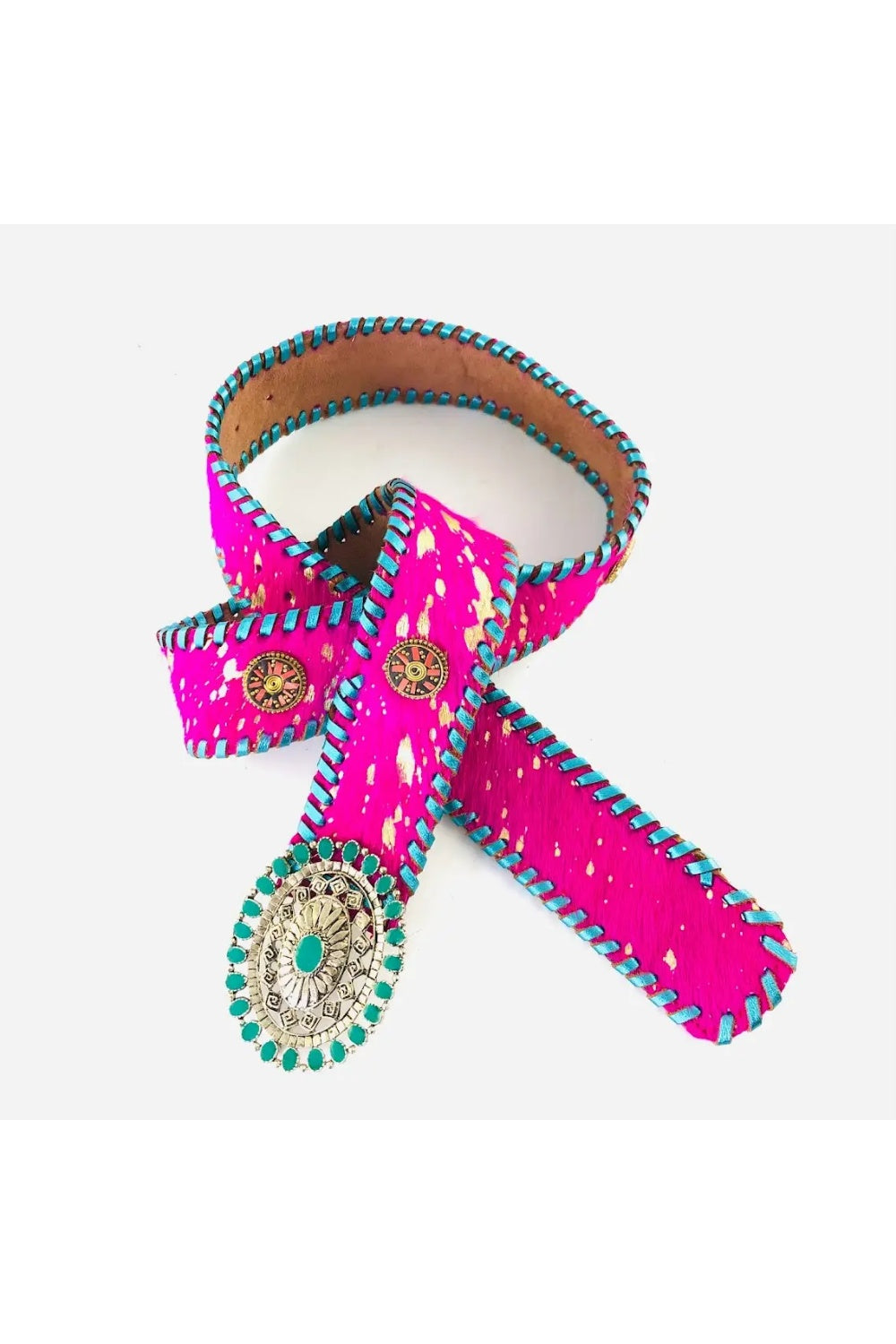 BOHO TEXAS BELT FUCHSIA