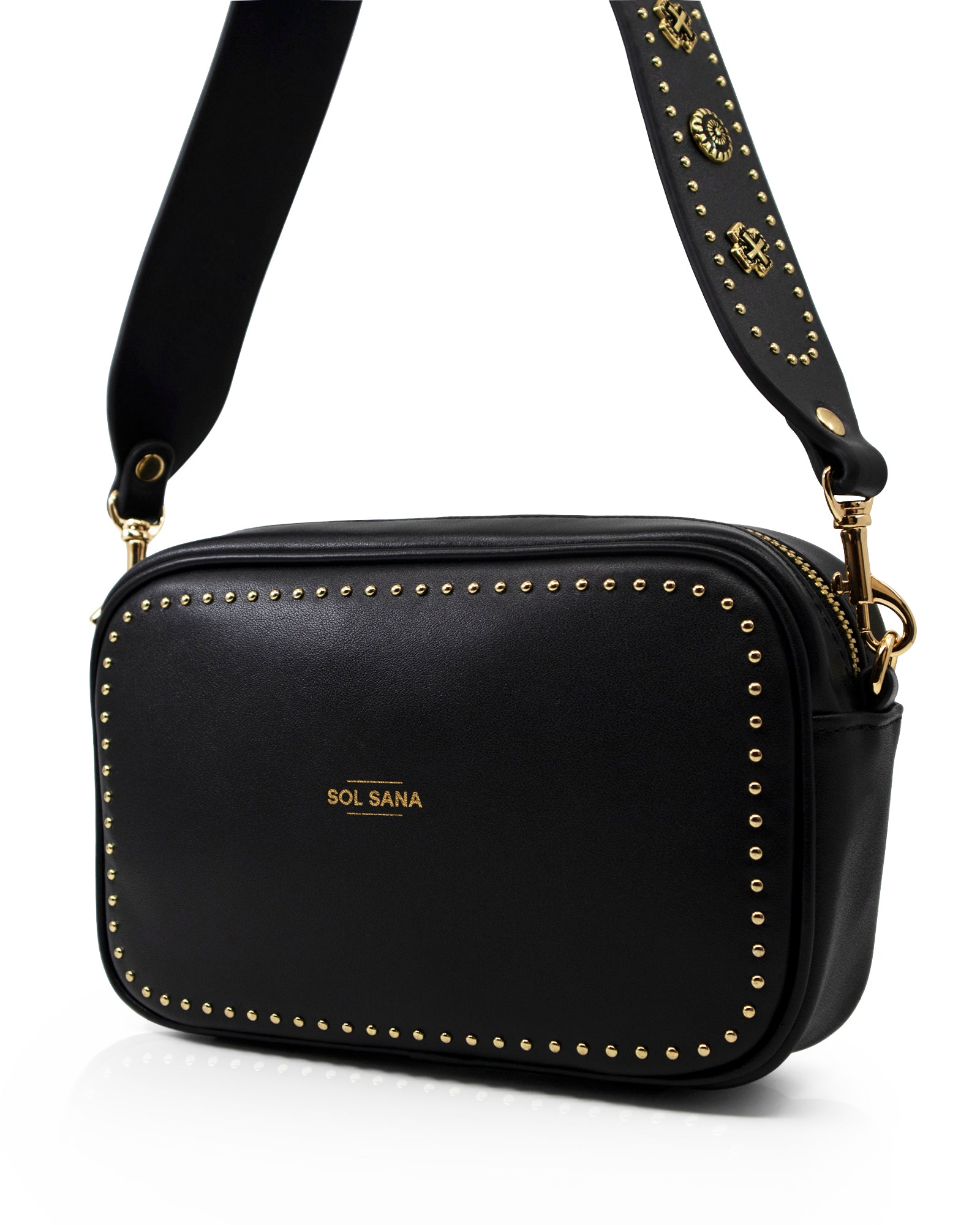 Camera Bag Studded - Black / Gold