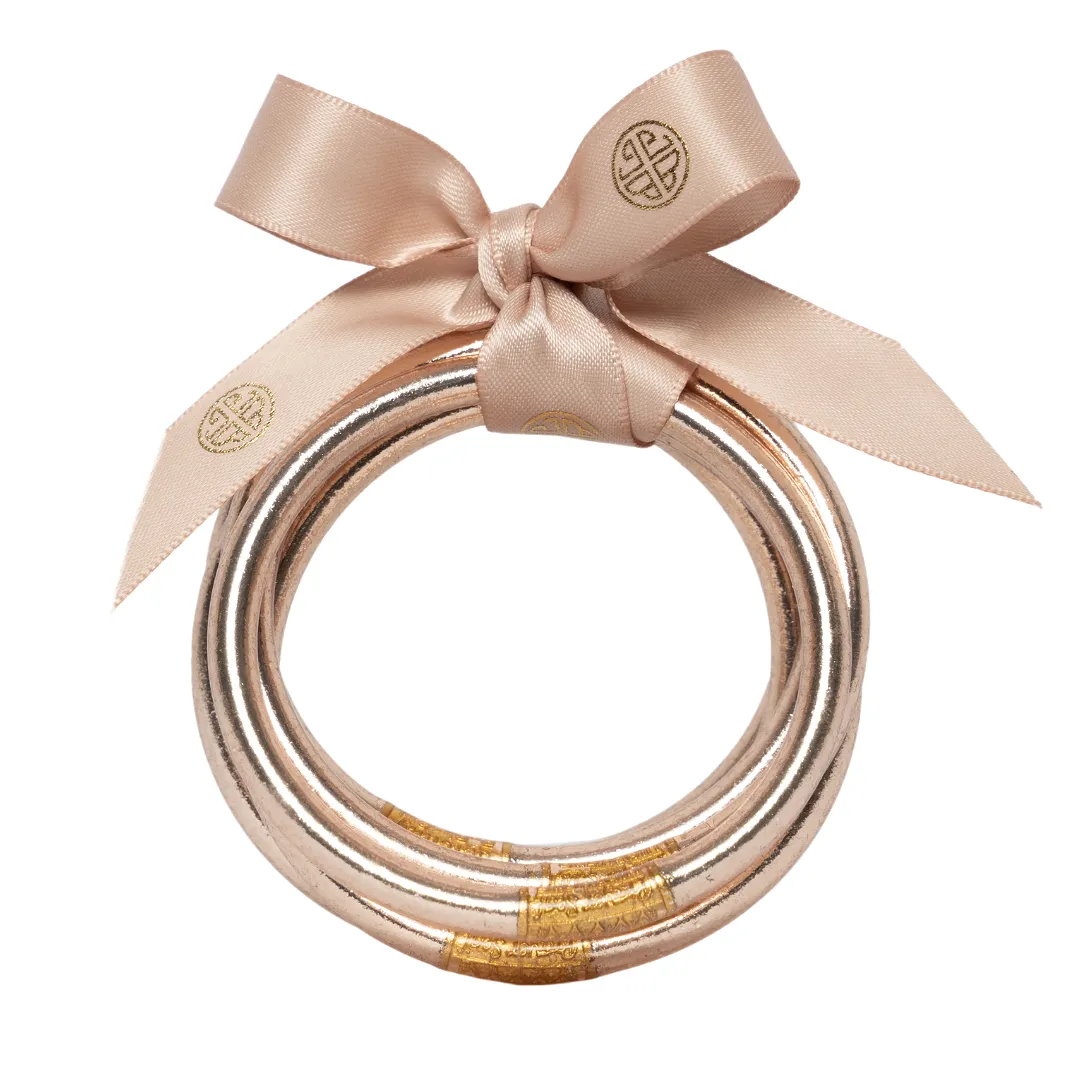 Champagne BuDhaGirl All Weather Bangle Set (Set of 6)