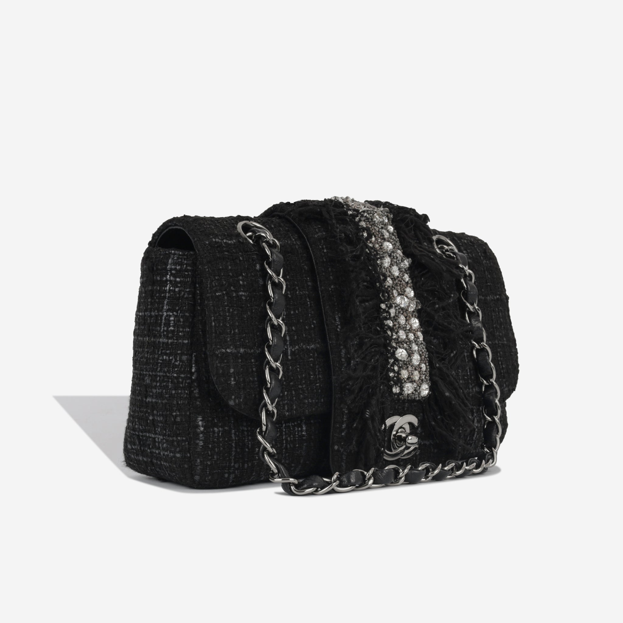 Chanel 2006 Small Tweed Flap / Crystal Fringe