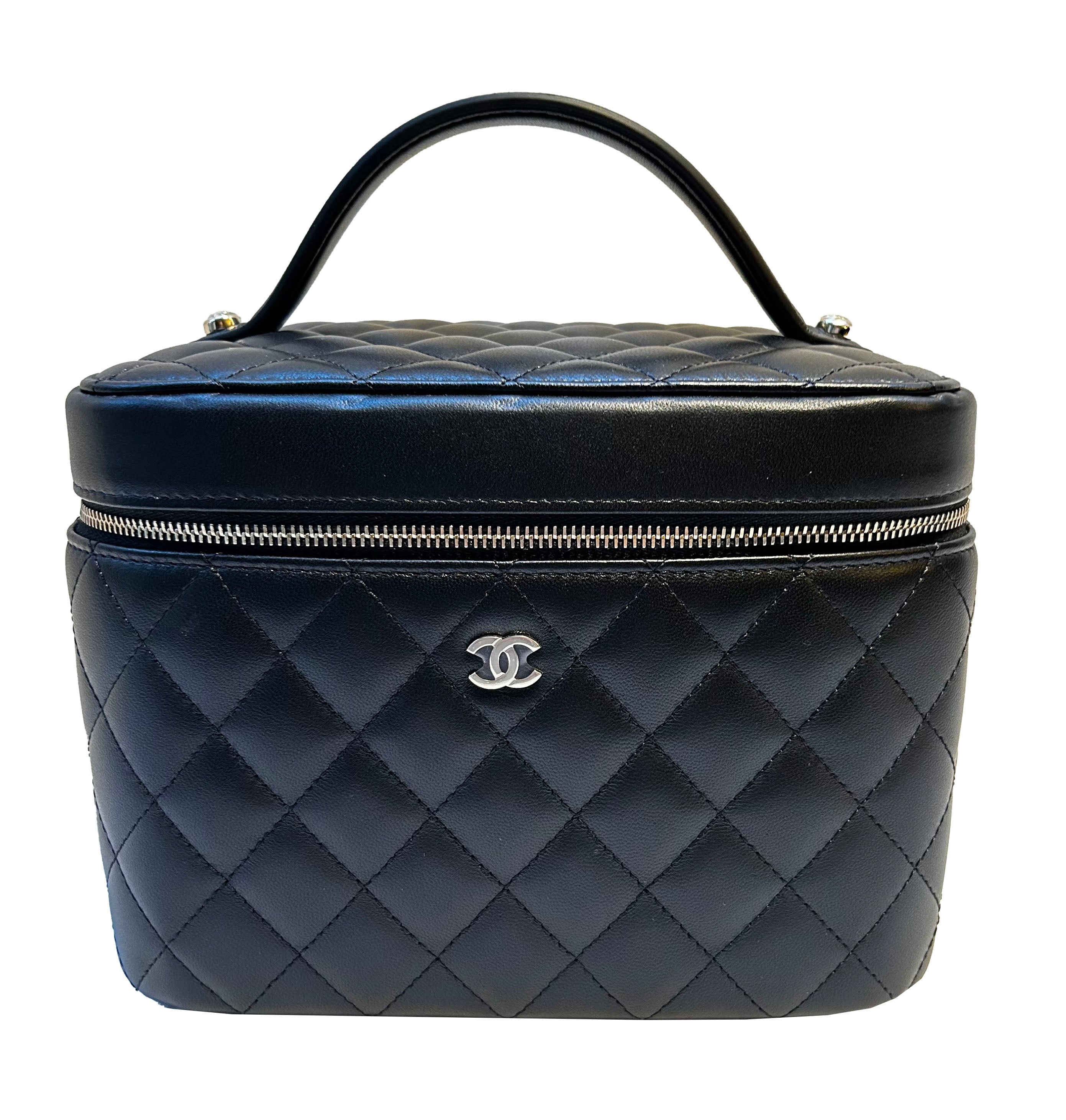 Chanel Brand New Quilted Lambskin Vanity Case