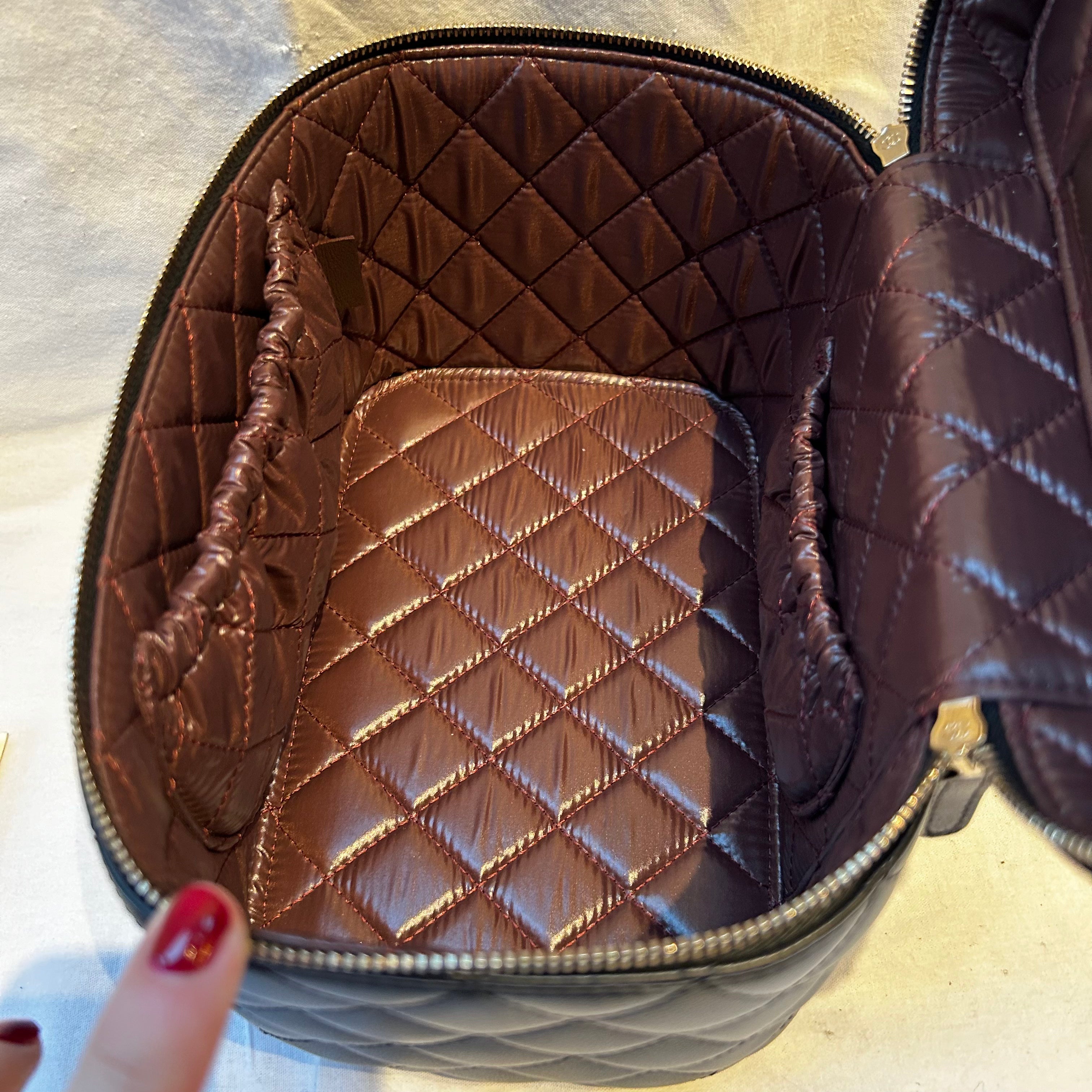 Chanel Brand New Quilted Lambskin Vanity Case