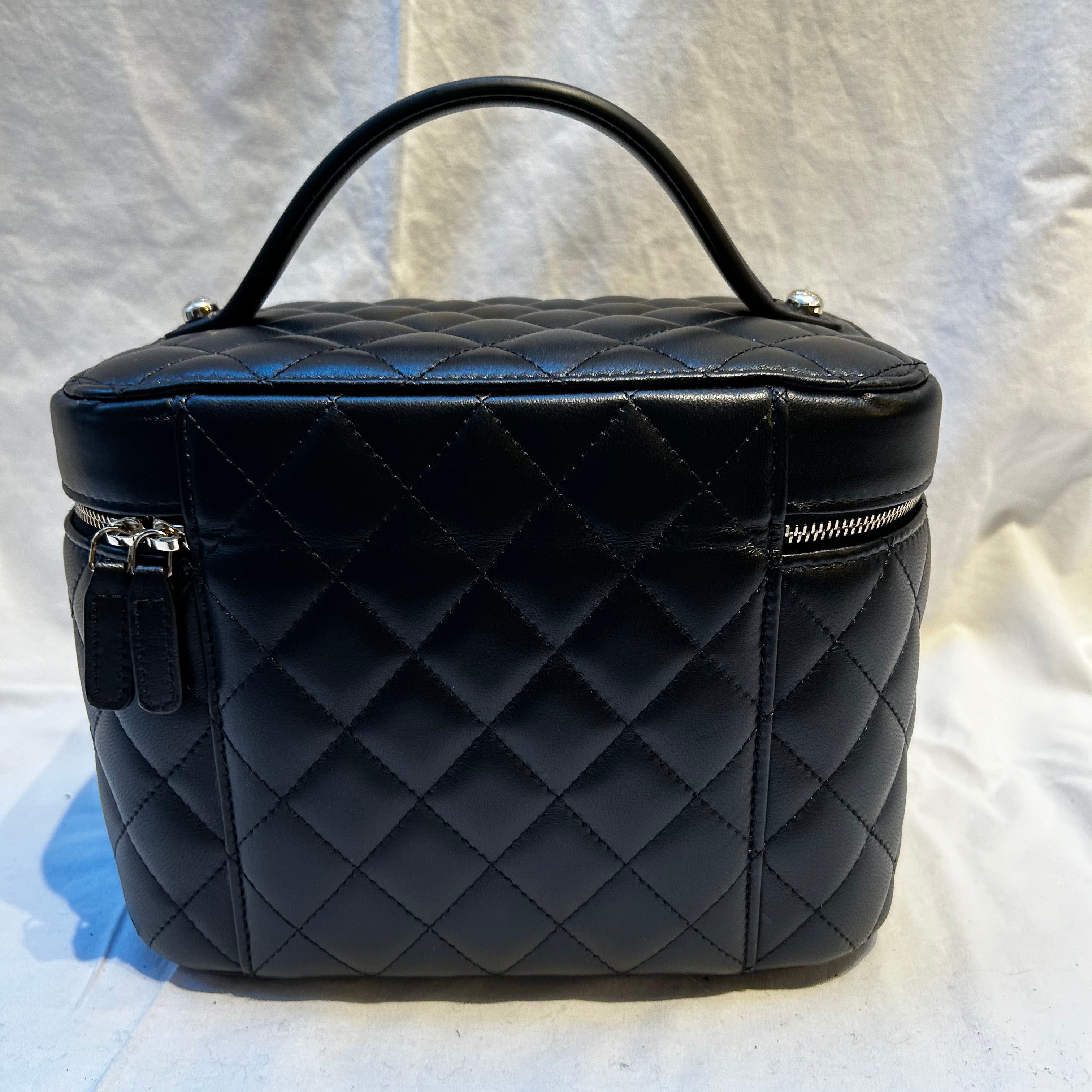 Chanel Brand New Quilted Lambskin Vanity Case