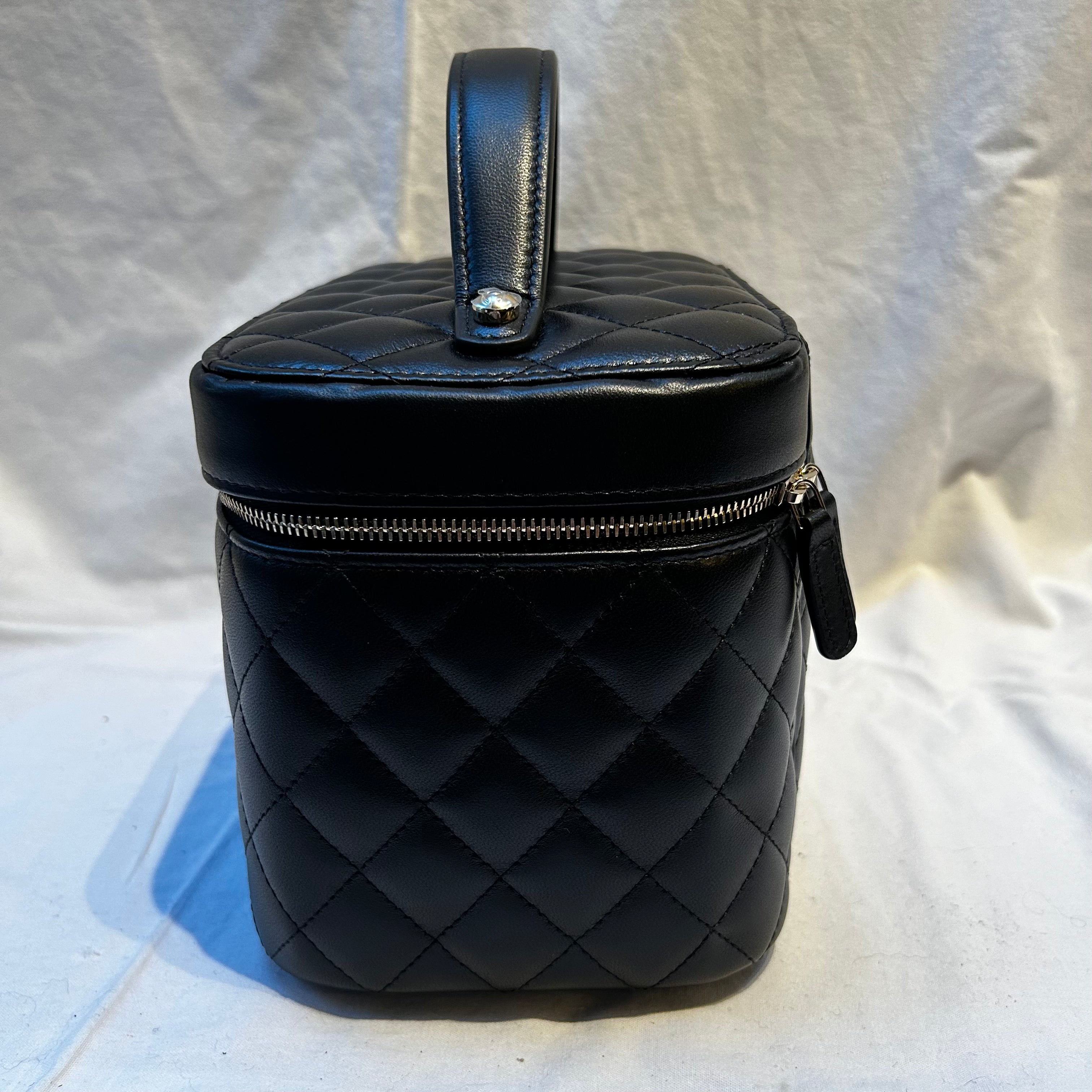 Chanel Brand New Quilted Lambskin Vanity Case