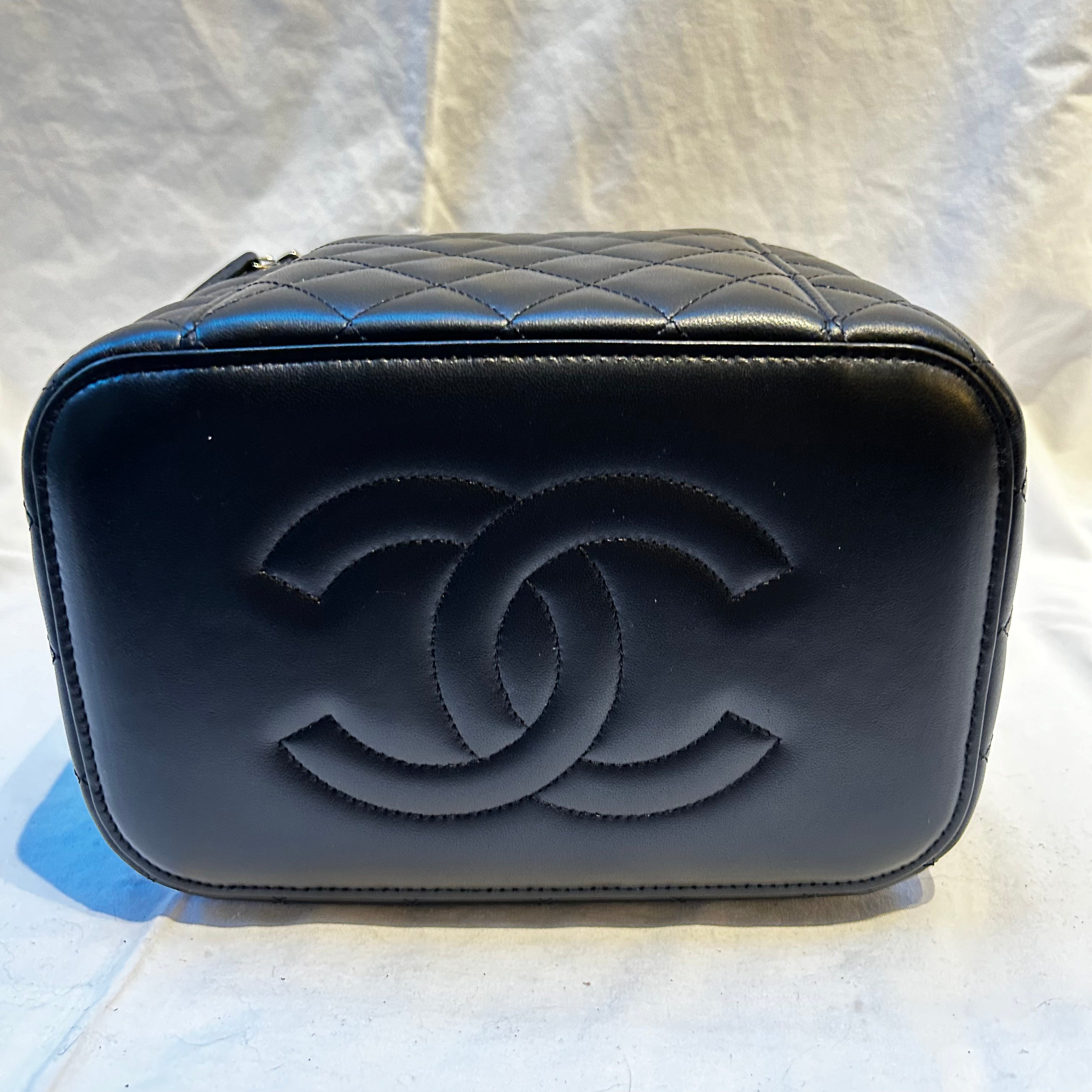 Chanel Brand New Quilted Lambskin Vanity Case