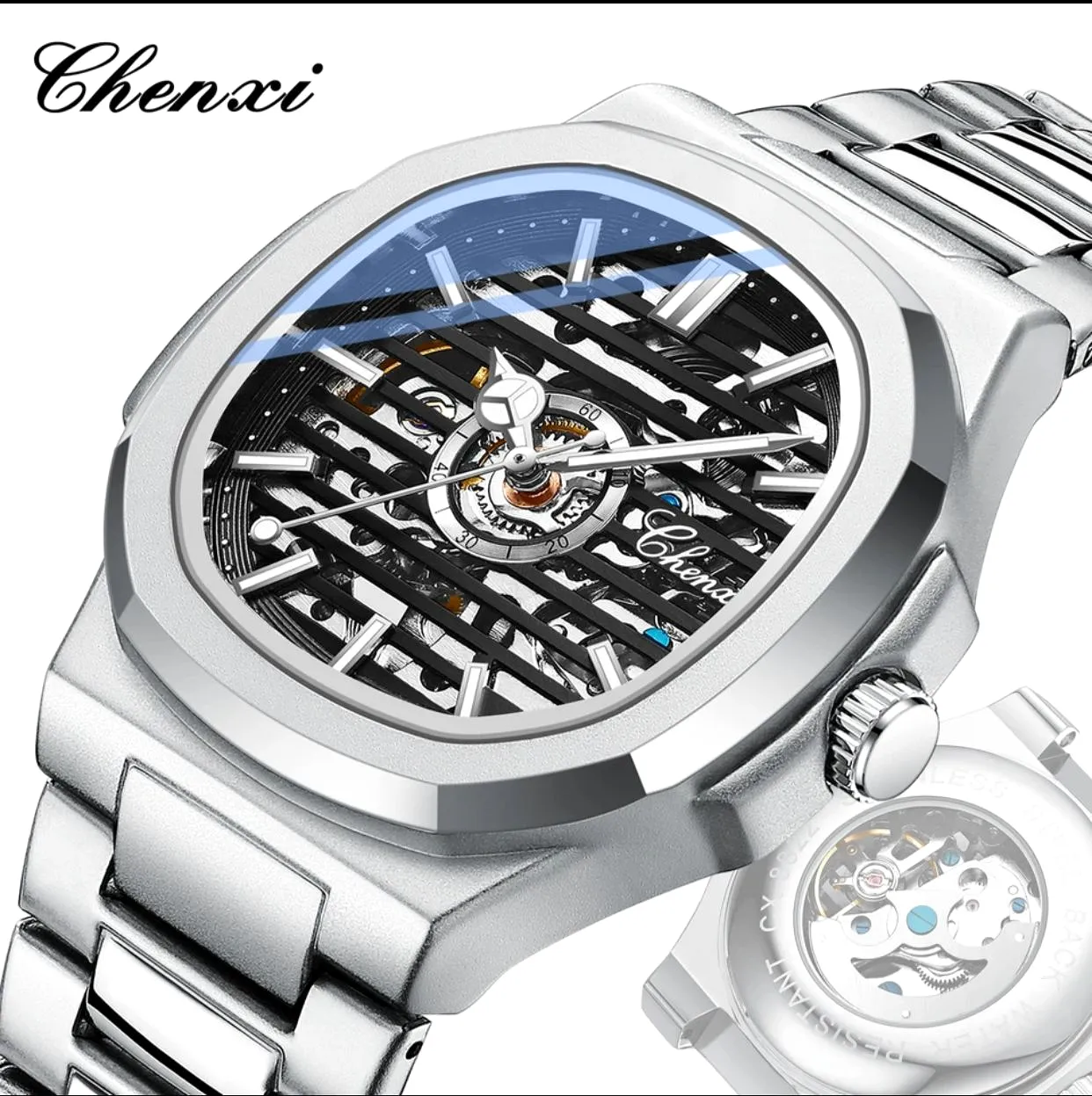 CHENXI Automatic High-end Steel Band Quartz Waterproof Elegant Wrist Watch