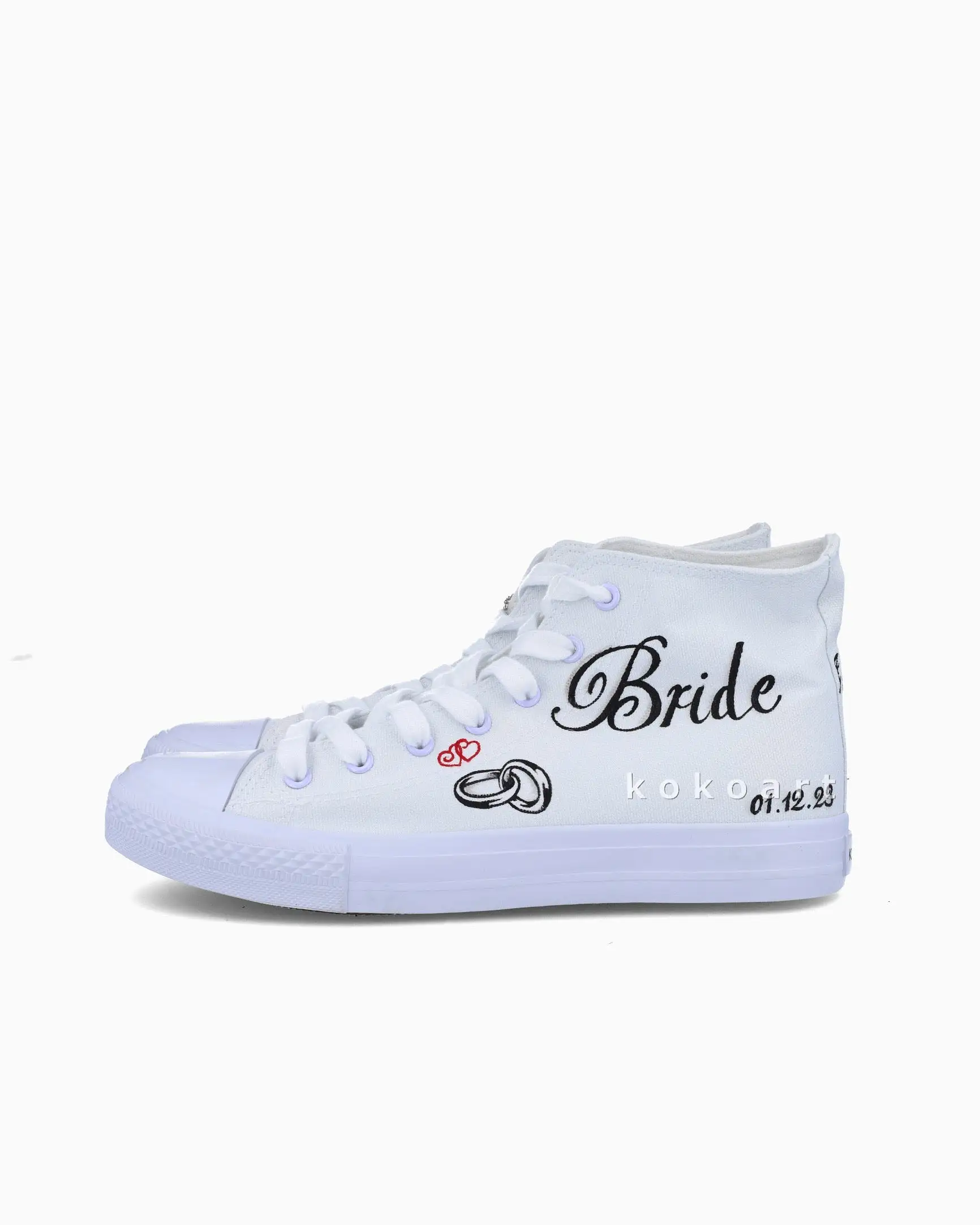 Customisable Bride / Groom Hand Painted Wedding Shoes