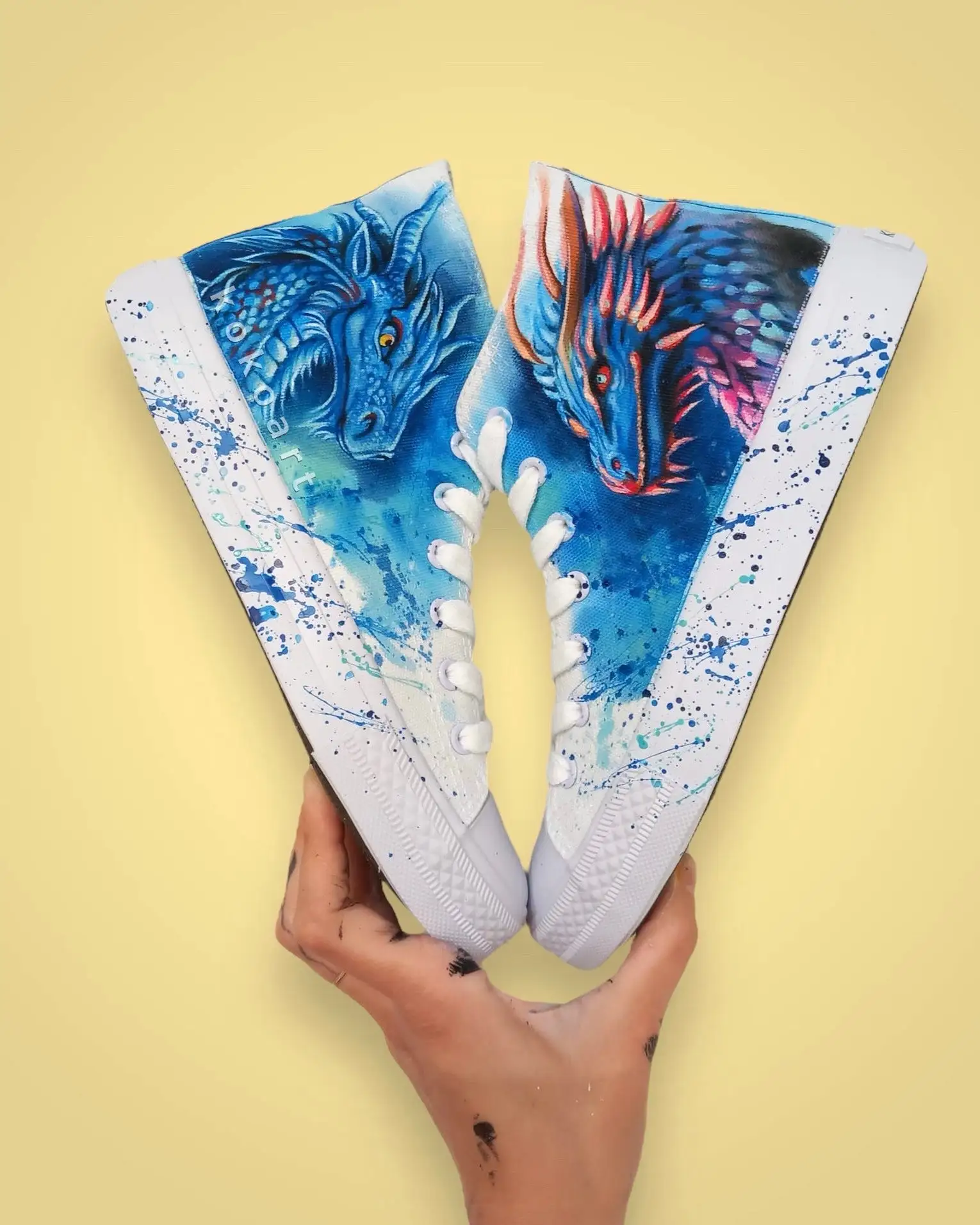 Dragons Hand Painted Shoes