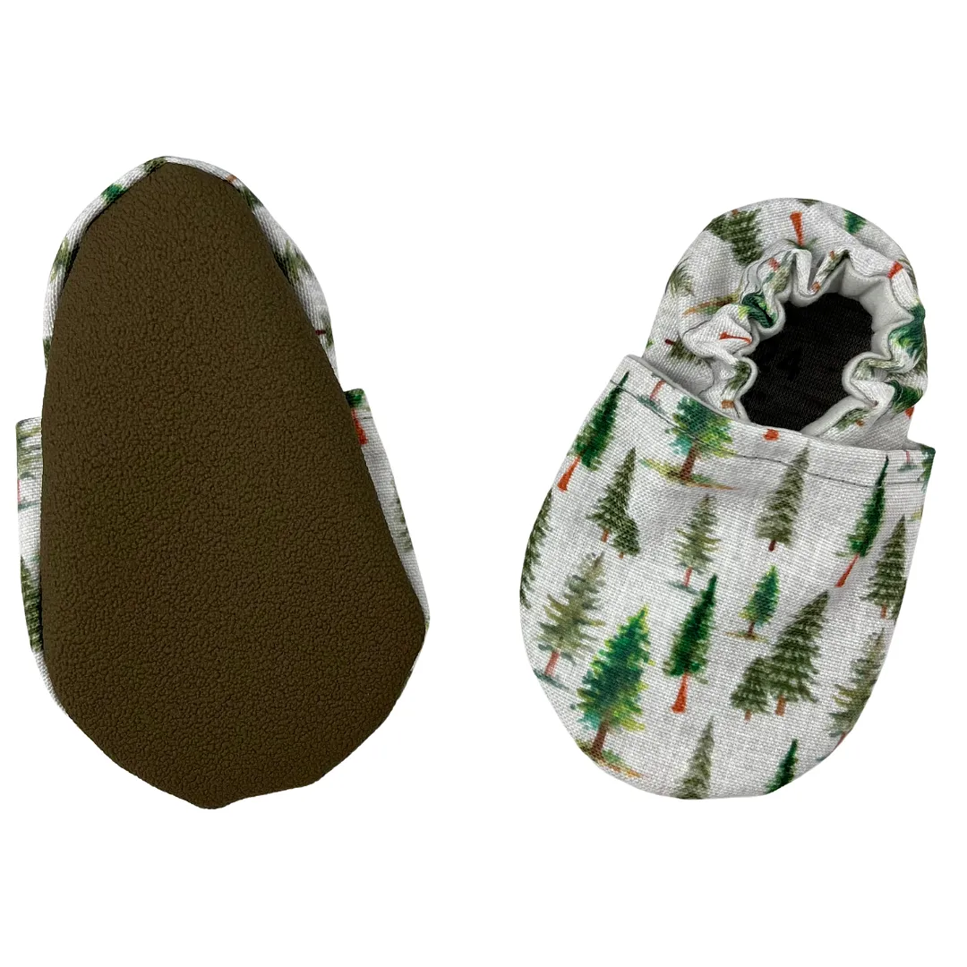 Evergreen Trees Eco-Canvas Baby Shoes