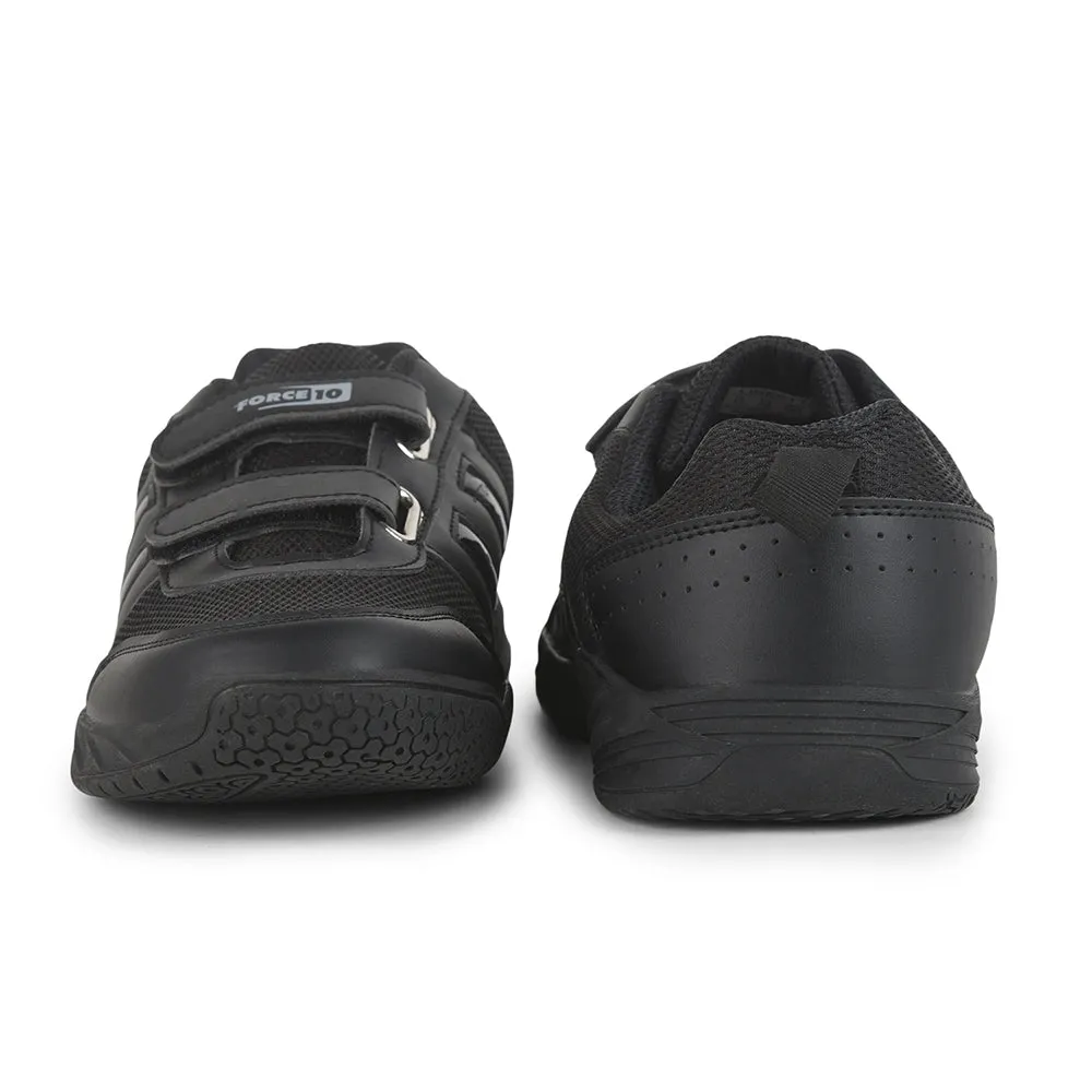 Force 10 By Liberty Kids SKOLGAME-V Black School Non Lacing Shoes