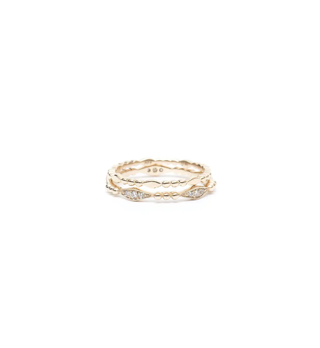 Gold Marquise Beaded Band