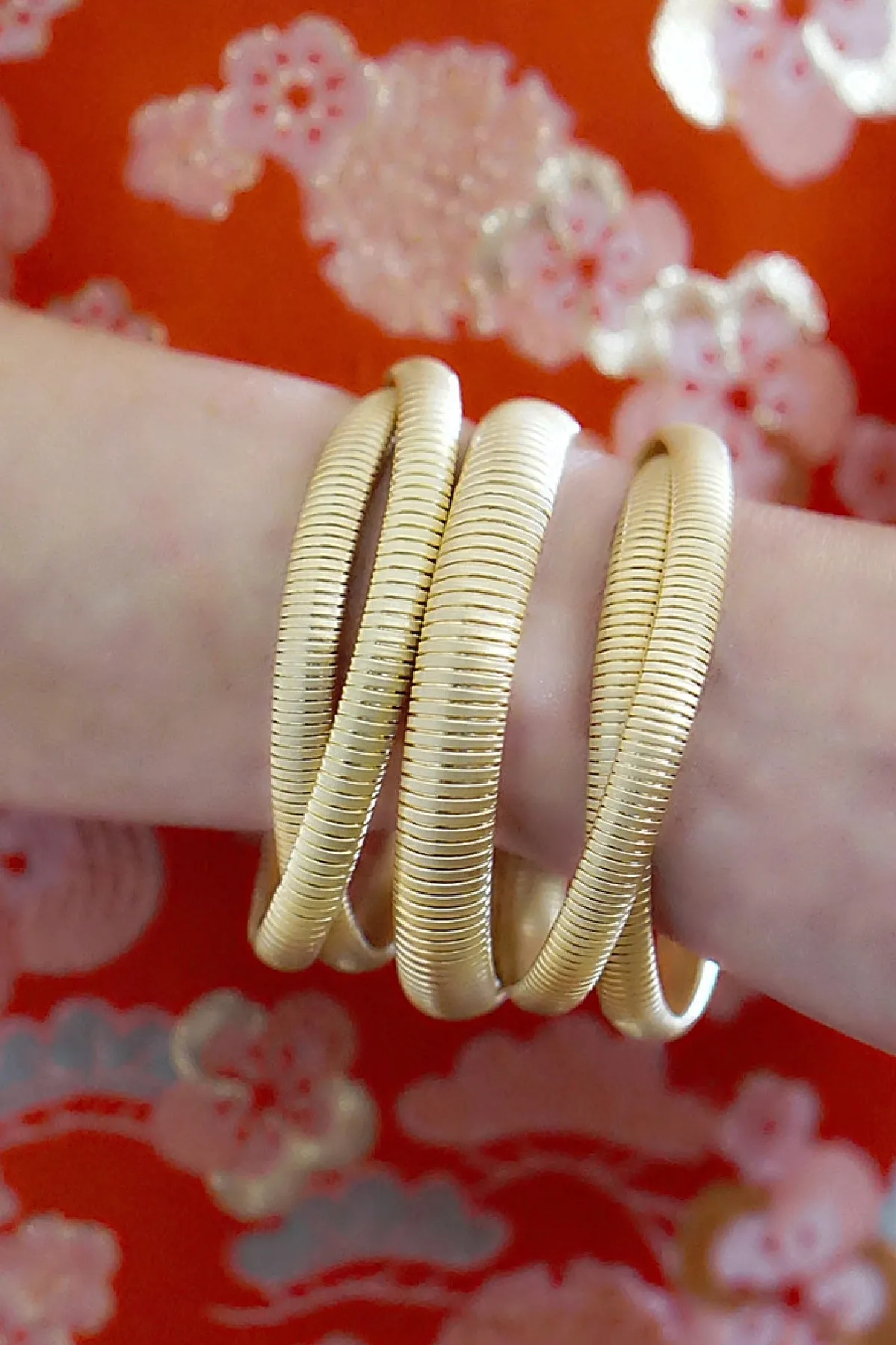 Gold Watchband Bangle