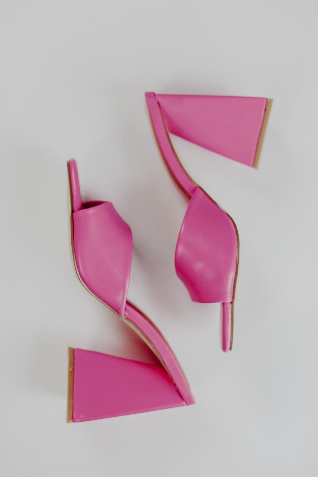 Hot Pink Triangle Heels