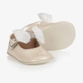 Ivory Patent Leather Baby Shoes