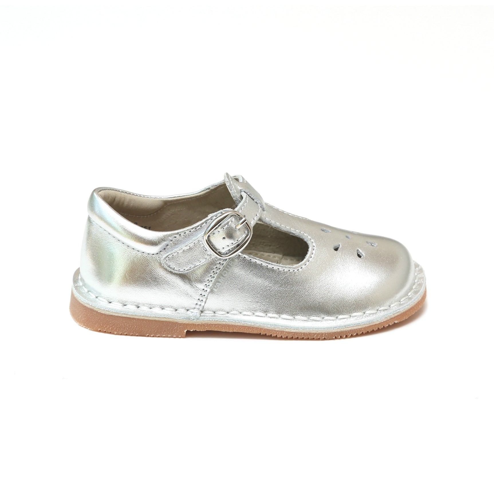 Joy Metallic Leather T-Strap Mary Jane