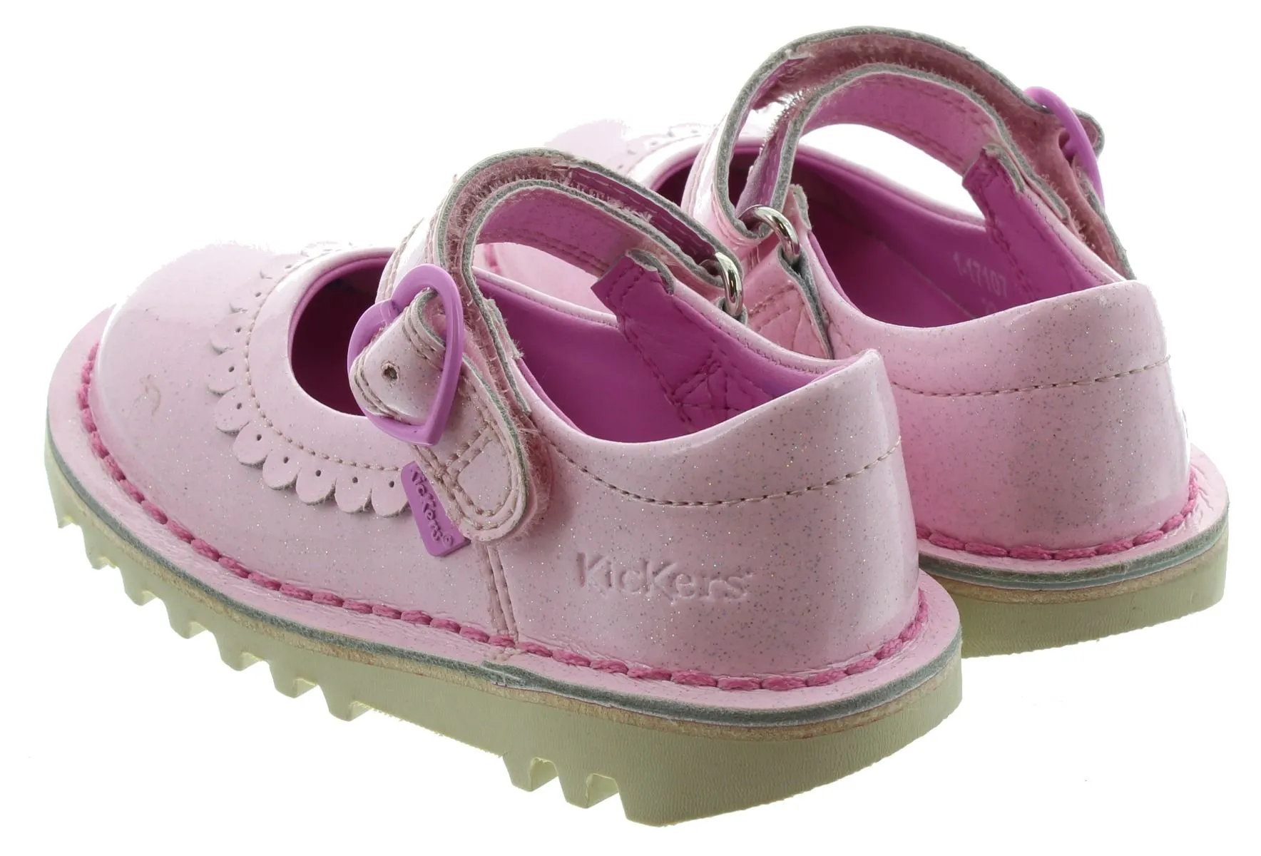 KICKERS Kids Kick Mary Jane Love Shoes In Pink