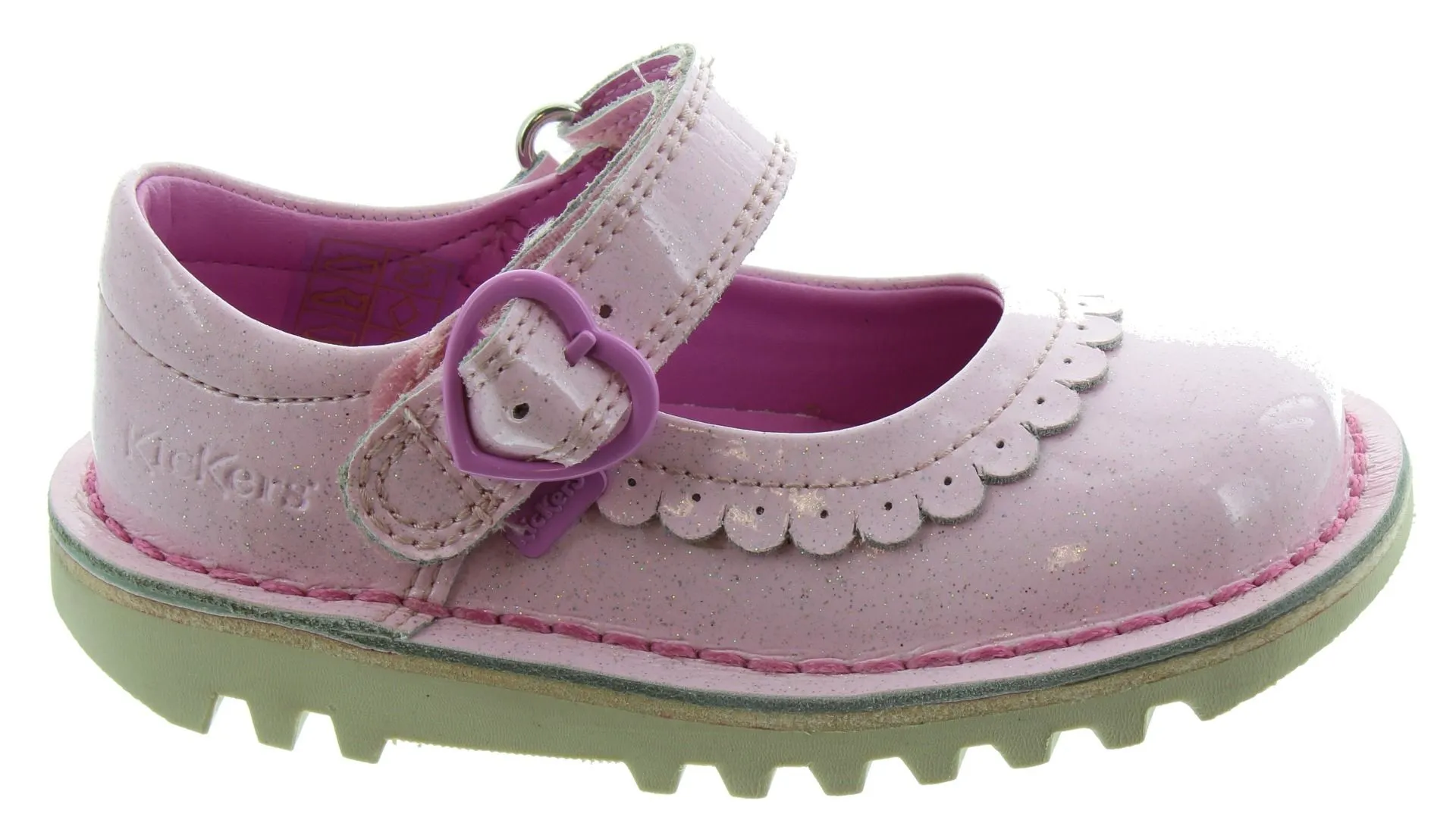 KICKERS Kids Kick Mary Jane Love Shoes In Pink