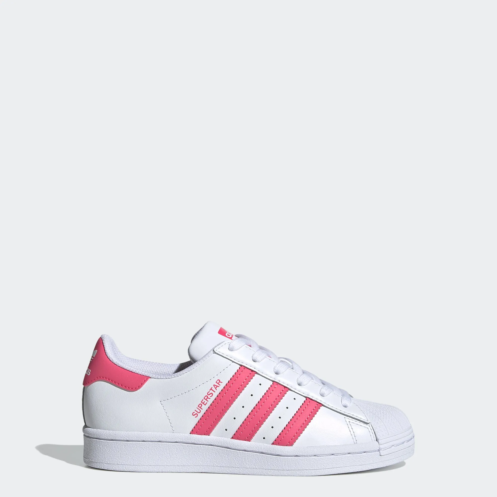 Kids' adidas Originals Superstar Shoes White Super Pink