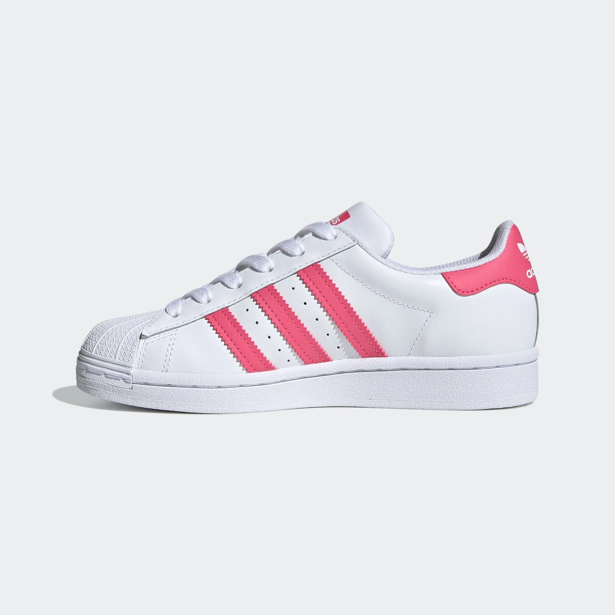 Kids' adidas Originals Superstar Shoes White Super Pink