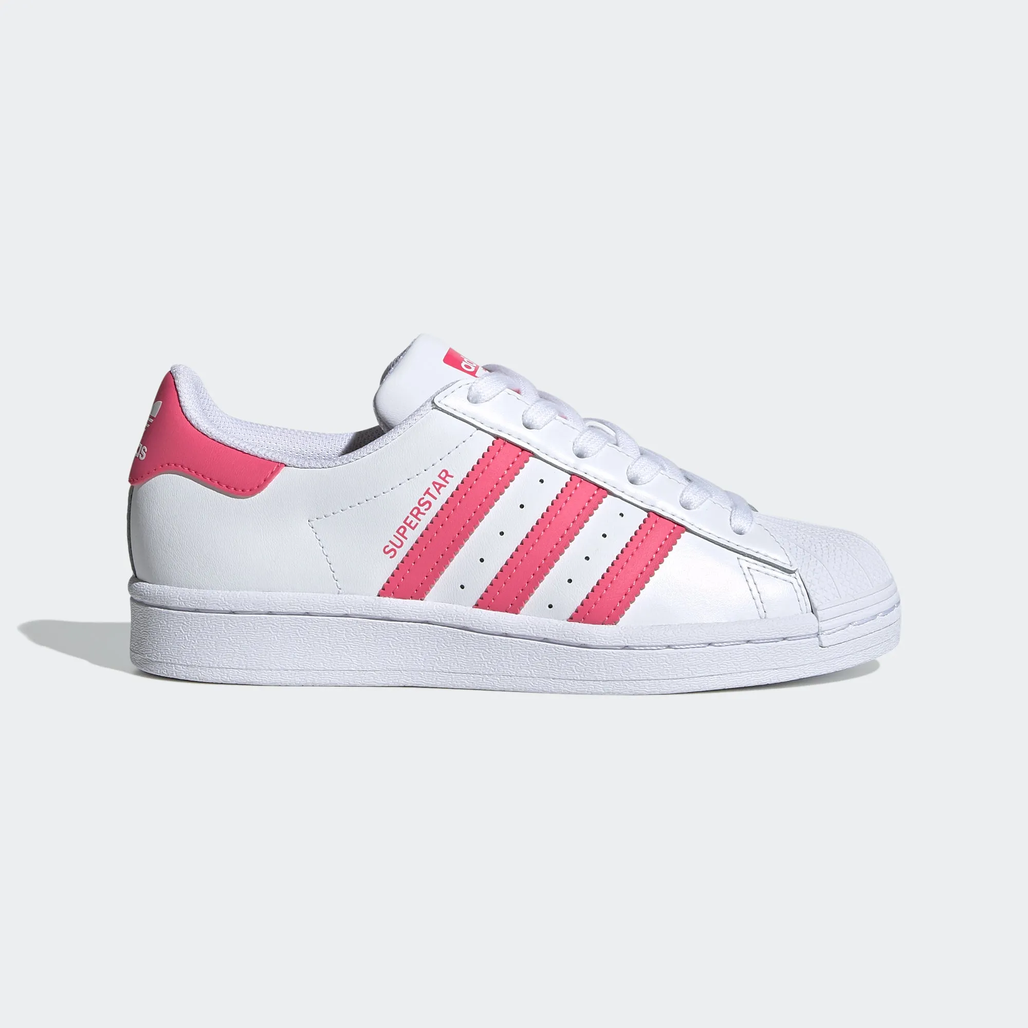 Kids' adidas Originals Superstar Shoes White Super Pink