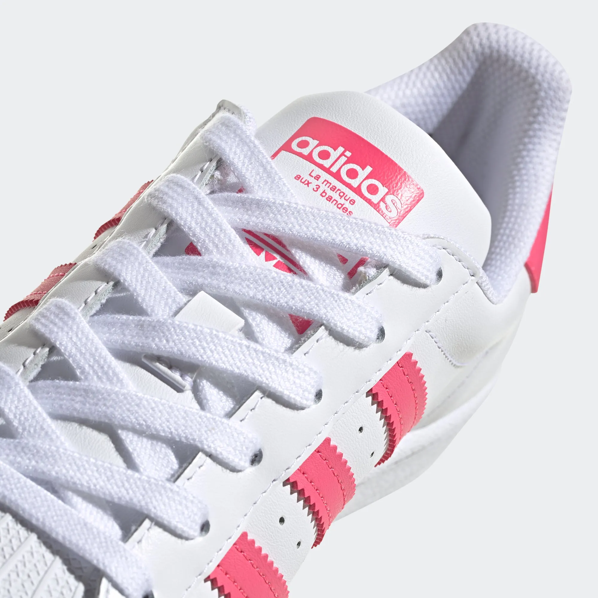 Kids' adidas Originals Superstar Shoes White Super Pink