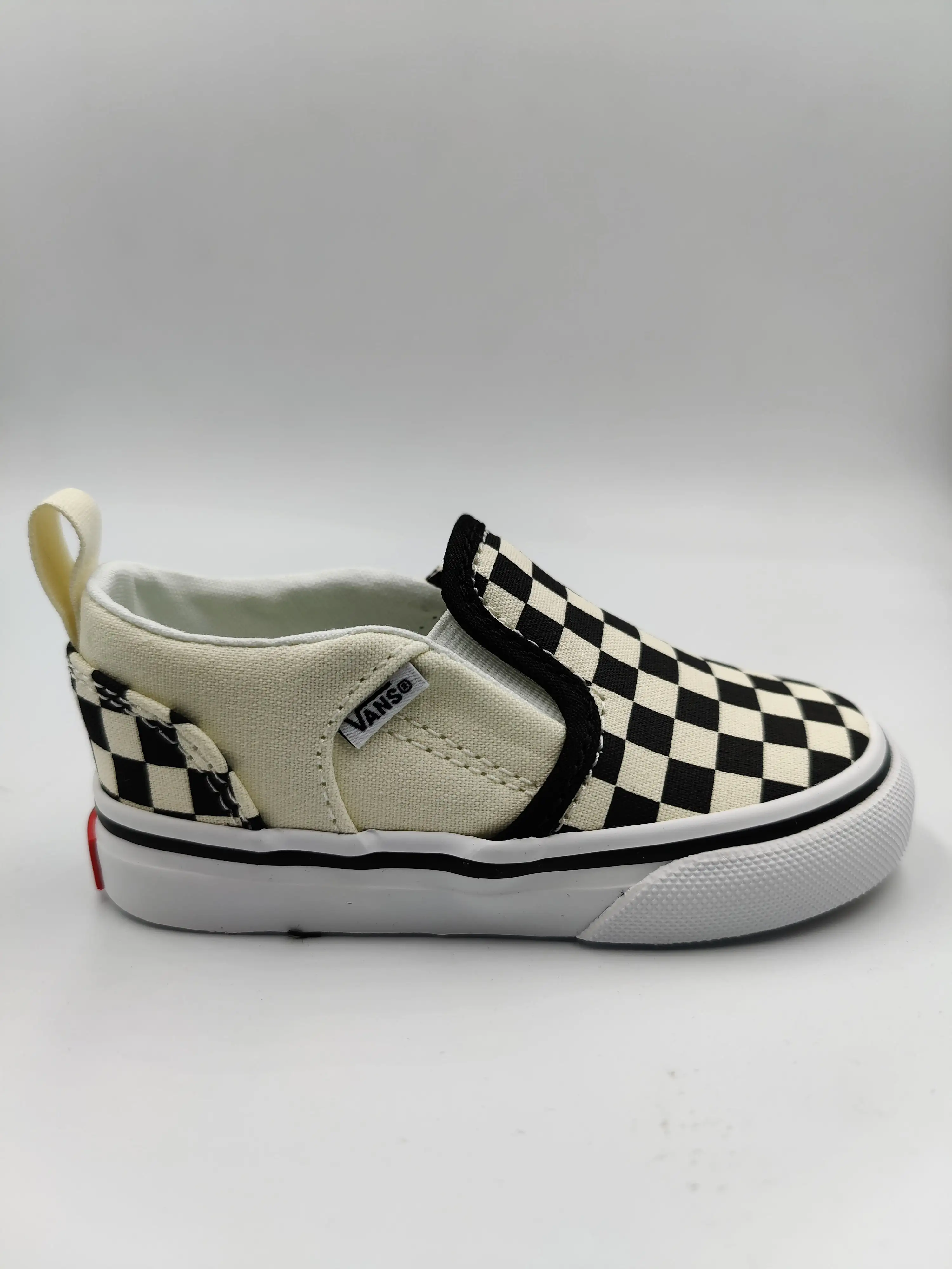 Kids Vans Checker Checkerboard Canvas Baby Trainers Shoes Slip On Strap