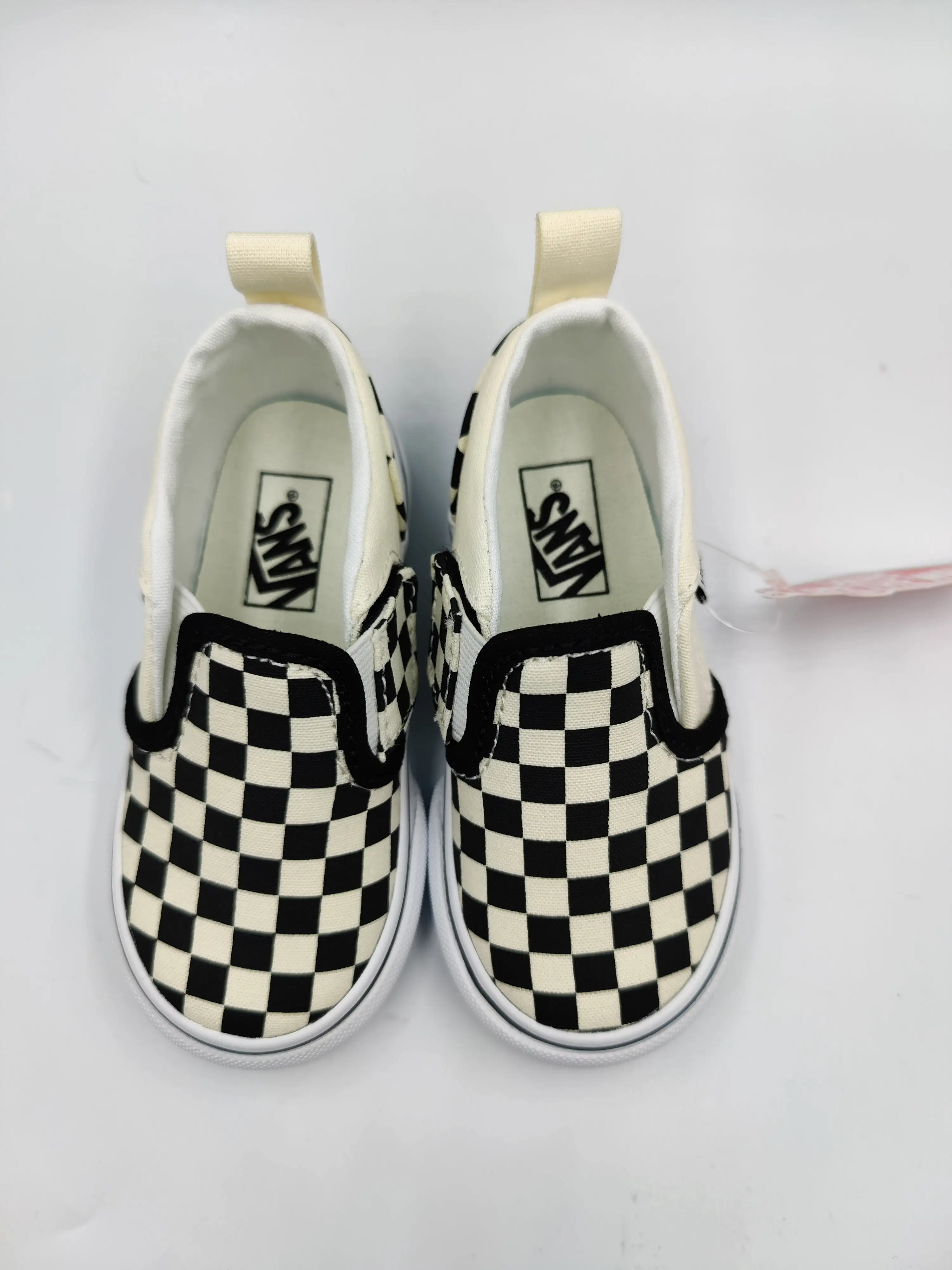 Kids Vans Checker Checkerboard Canvas Baby Trainers Shoes Slip On Strap