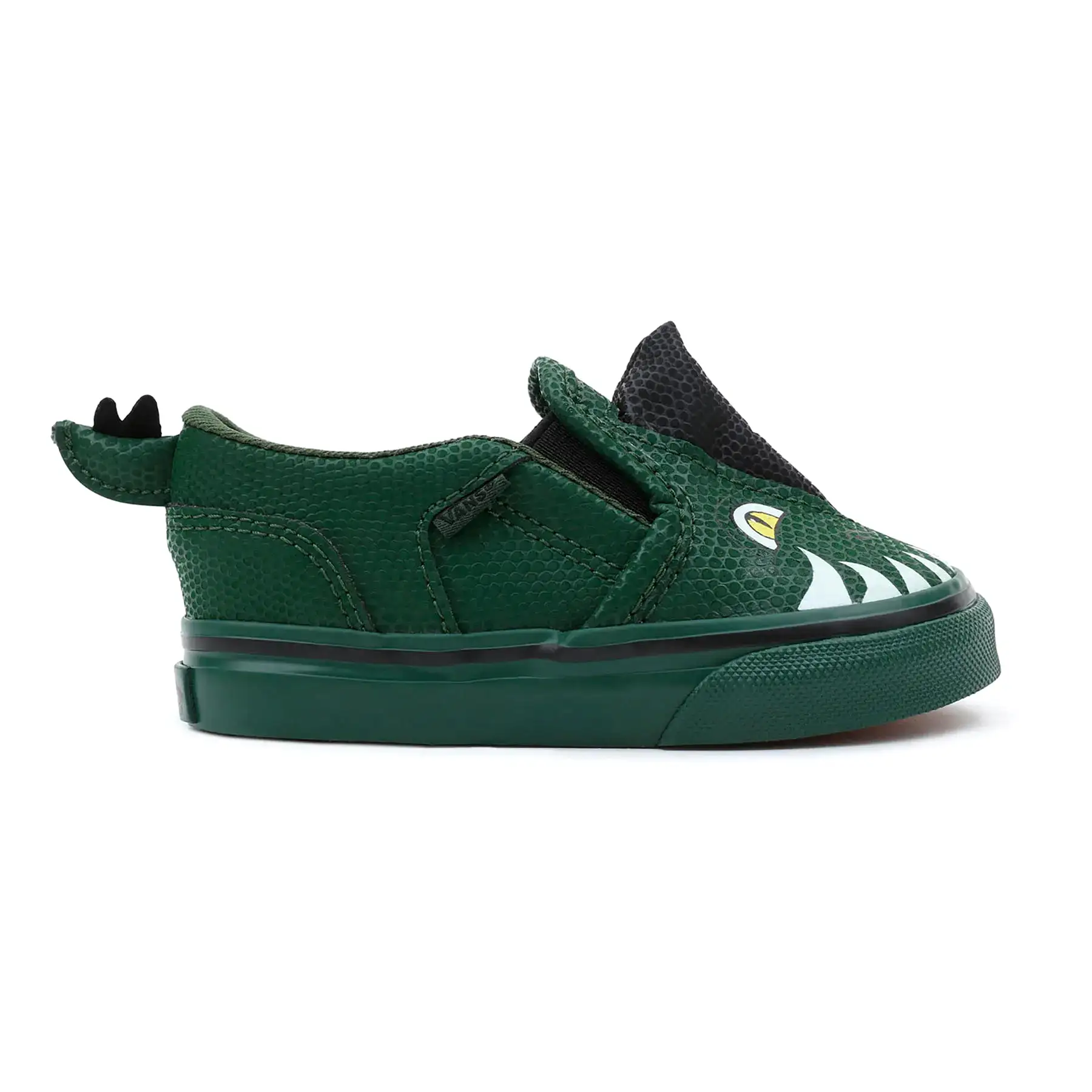 Kids Vans Dino Green Dinosaur Canvas Baby Trainers Shoes Slip On Strap sale