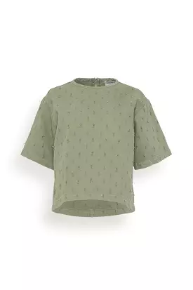 Laser Pisano Top in Sage